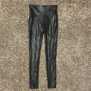 SPANX Faux Leather Leggings Black Small